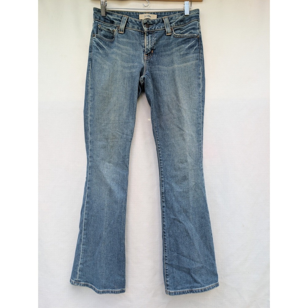 Gap Curvy Flare Jeans Womens 6 Blue Cotton Stretch Y2k Vintage Whiskered